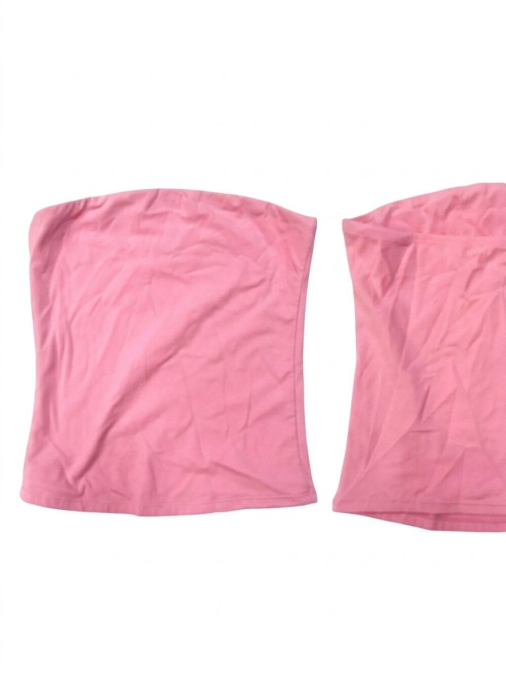 Women’s Pink Tube Top Strapless Stretchy Crop Top One Size
